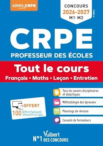 CRPE Professeur des écoles Tout le cours - Français, Maths, Leçon, Entretien