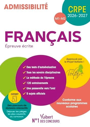 Français Concours professeur des écoles Admissibilité Epreuve écrite M1-M2