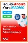 Paquete Ahorro (LIBRERÍA) Curso MAD360 + Libros PAPEL Auxiliar Administrativo/a Junta Andalucía