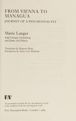From Vienna to Managua: Journey of a Psychoanalyst (English and Spanish Edition)