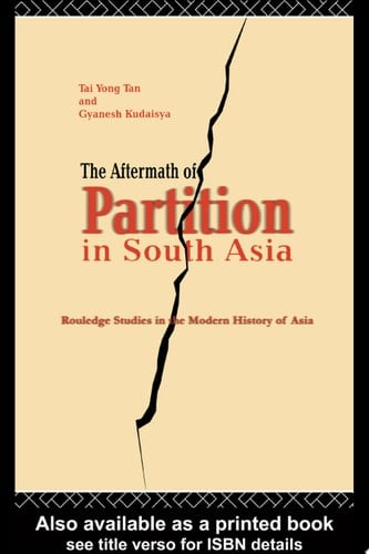 The Aftermath of Partition in South Asia