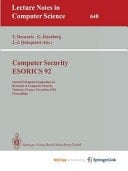 Computer Security - Esorics 92