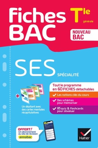 Fiches bac - SES Tle (spécialité) - Bac 2026