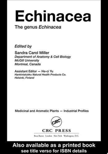 Echinacea The genus Echinacea