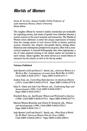 American Women in a World at War