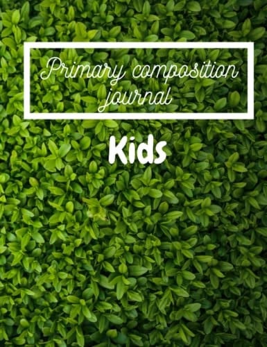 Primary composition notebook for kids: Dotted line journal for children