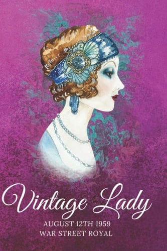 VINTAGE LADY August 12th 1959 war street royal: VINTAGE NOTEBOOK