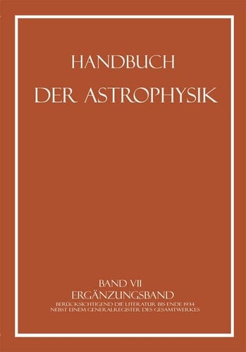 Ergänzungsband Berücksichtigend die Literatur bis ende 1934 nebst einem Generalregister des Gesamtwerkes