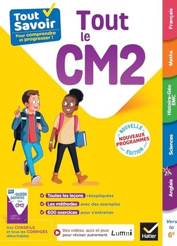 Tout le CM2 Avec le Guide parents détachable
