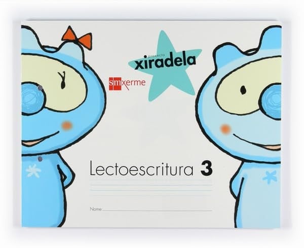 Lectoescritura 3, Pauta. 4 anos. Xiradela (Espiral)