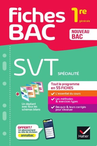 Fiches bac - SVT 1re générale (spécialité)