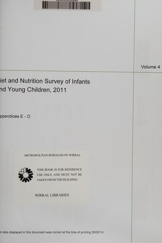 Diet and Nutrition Survey of Infants and Young Children, 2011