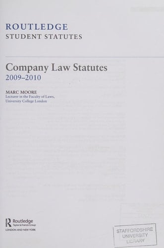 Company Law 2008-2009