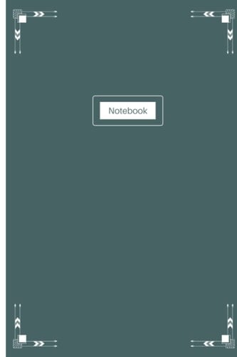 Simple Vintage Dark Green Art Deco Diary, Notebook, Composition Notepad