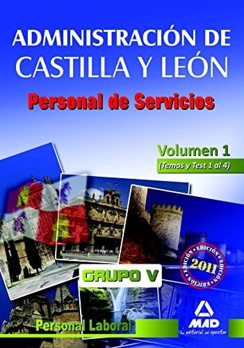 Personal de servicios (grupo v personal laboral) de la administración de castilla y león. Volumen i: (temas y test 1 al 4)