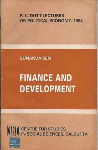 FINANCE AND DEVELOPMENT, RC DUTT LECTURES