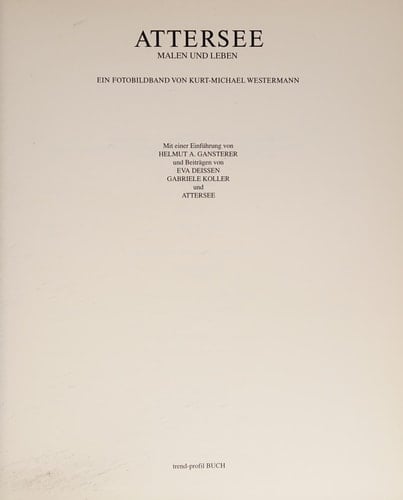 Attersee Malen und Leben : ein Fotobildband