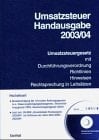 Umsatzsteuer-Handausgabe 2002/2003
