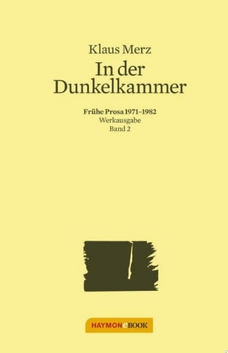 In der Dunkelkammer Frühe Prosa 1971-1982. Werkausgabe Band 2