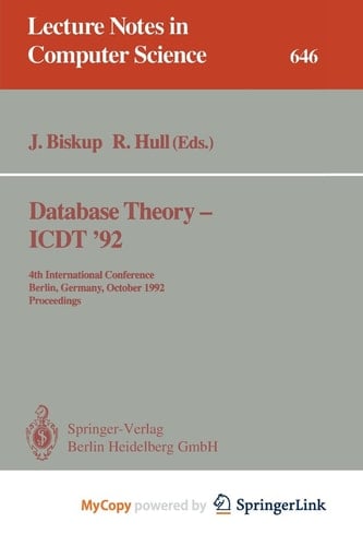 Database Theory - Icdt '92