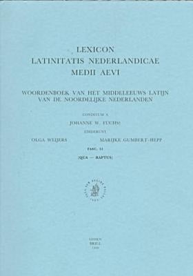 Lexicon Latinitatis Nederlandicae Medii Aevi Fascicule 51