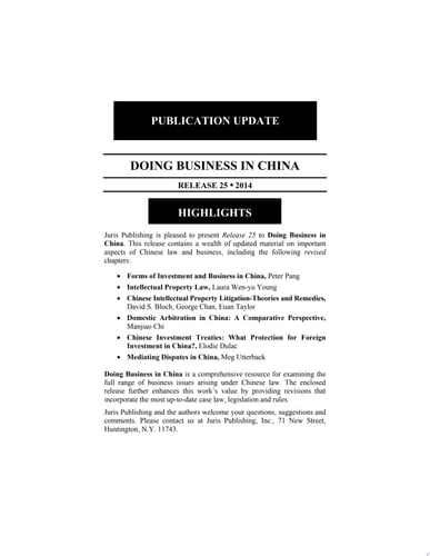 Doing Business In China
