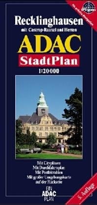Grossraum Recklinghausen, Herne, Herten/Castrop-Rauxel, ADAC Stadtplan 1:20 000: Neu! : extra, Durchfahrtsplan und Cityplan, Stauzonen, öffentliche Verkehrsmittel (German Edition)