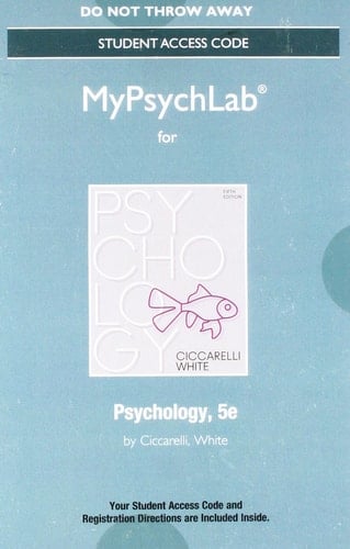 MyLab Psychology Without Pearson Etext -- Standalone Access Card -- for Psychology