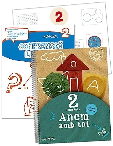 Anem amb tot 2. Primer trimestre. + Compresió lectora 2 + Matemàtiques 2. Material manipulativo