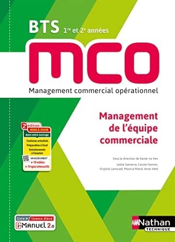 Management de l'équipe commerciale BTS MCO 1re et 2e années
