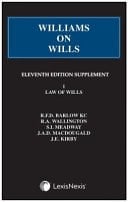 Williams on Wills First Supplement to the Eleventh Edition