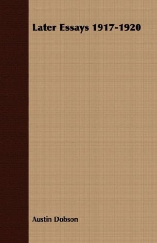 Later Essays 1917-1920