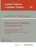 Advances in Cryptology - Auscrypt '92