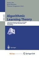 Algorithmic Learning Theory 12th International Conference, ALT 2001, Washington, DC, USA, November 25-28, 2001. Proceedings.