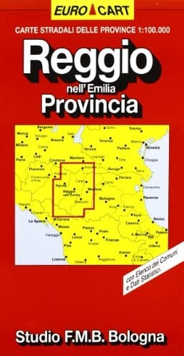 Carte stradali delle province 1:100.000 con elenco dei comuni e dati statistici. Reggio nell'Emilia, provincia