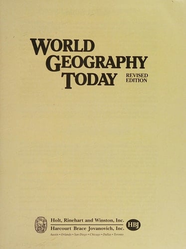 World Geography Today, 1992