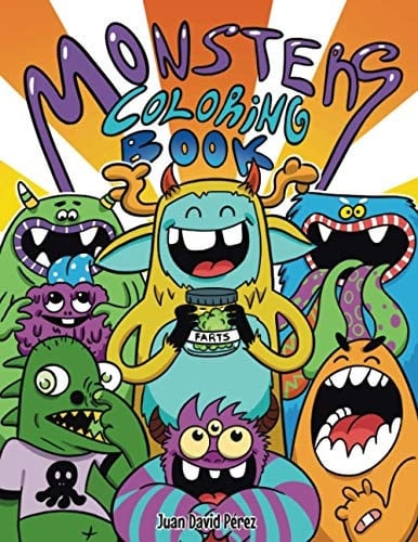 Monsters Coloring Book Cool,Funny and Quirky Monster Coloring Book for Kids(Ages 4-8 Or Younger)