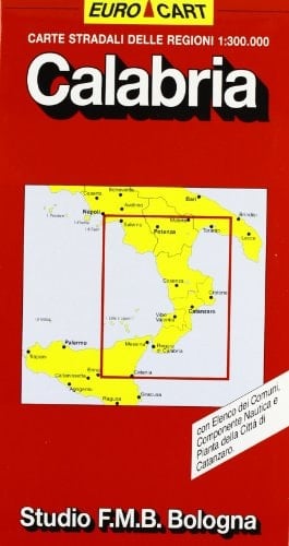 Calabria carte stradali regioni : con elenco dei comuni, componente nautica e pianta della città di catanzaro