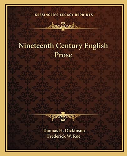 Nineteenth Century English Prose