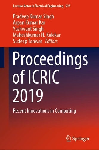 Proceedings of ICRIC 2019 Recent Innovations in Computing