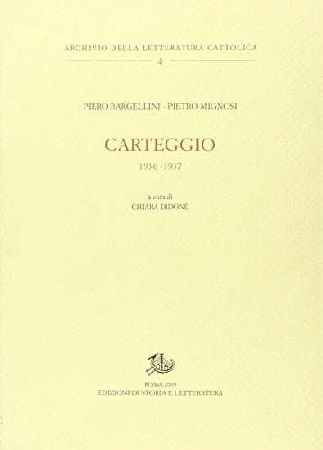 Carteggio. 1930-1937