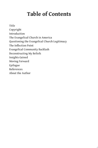 Why I Left the Evangelical Church