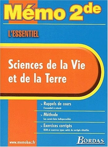 Sciences de la vie et de la terre : [rappels de cours, méthode, exercices corrigés]