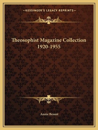 Theosophist Magazine Collection 1920-1955
