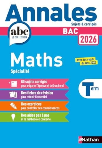 Annales Bac Maths Term. 2026 - Corrigé