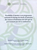 Possibilité d'ajouter à un programme national d'échange de droits d'émission des sources d'émissions de GES qui ne proviennent pas de la combustion
