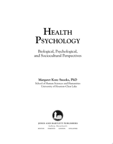 Health psychology