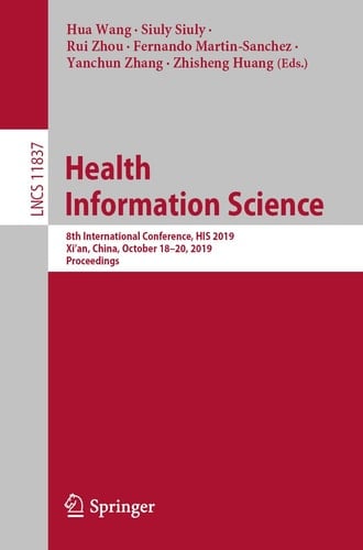 Health Information Science 8th International Conference, HIS 2019, Xi'an, China, October 18–20, 2019, Proceedings
