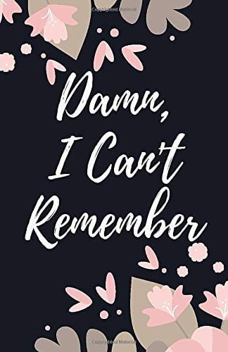 Damn, I Can't Remember: Funny Gift For Forgetful People, Internet Password Organizer, Logbook to Protect Usernames And Passwords