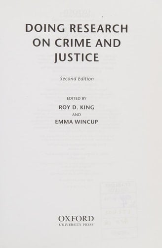 Doing Research on Crime and Justice